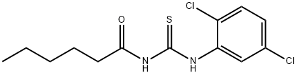 N-(2,5-dichlorophenyl)-N'-hexanoylthiourea Struktur