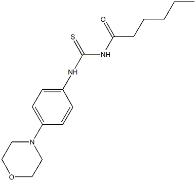 N-hexanoyl-N'-(4-morpholin-4-ylphenyl)thiourea Struktur