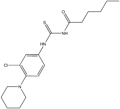 N-(3-chloro-4-piperidin-1-ylphenyl)-N'-hexanoylthiourea Struktur