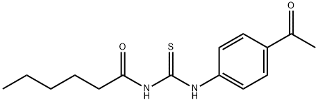 N-(4-acetylphenyl)-N'-hexanoylthiourea Struktur