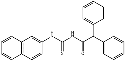 N-(diphenylacetyl)-N'-(2-naphthyl)thiourea Struktur