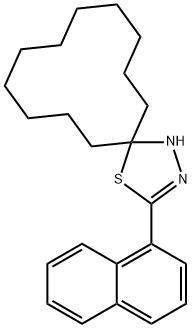 3-(1-naphthyl)-4-thia-1,2-diazaspiro[4.11]hexadec-2-ene Struktur