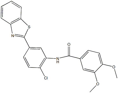 N-[5-(1,3-benzothiazol-2-yl)-2-chlorophenyl]-3,4-dimethoxybenzamide Struktur