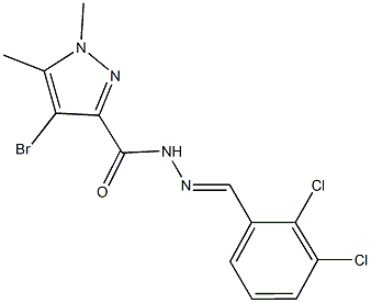 4-bromo-N'-(2,3-dichlorobenzylidene)-1,5-dimethyl-1H-pyrazole-3-carbohydrazide Struktur