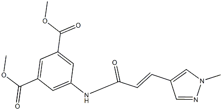 dimethyl 5-{[3-(1-methyl-1H-pyrazol-4-yl)acryloyl]amino}isophthalate Struktur