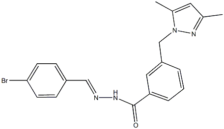 N'-(4-bromobenzylidene)-3-[(3,5-dimethyl-1H-pyrazol-1-yl)methyl]benzohydrazide Struktur