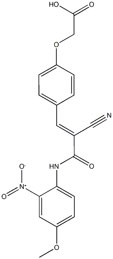 [4-(2-cyano-3-{2-nitro-4-methoxyanilino}-3-oxo-1-propenyl)phenoxy]acetic acid Struktur