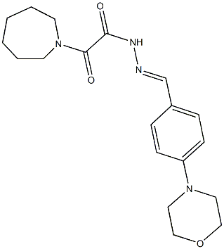 2-(1-azepanyl)-N'-[4-(4-morpholinyl)benzylidene]-2-oxoacetohydrazide Struktur