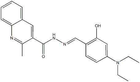 N'-[4-(diethylamino)-2-hydroxybenzylidene]-2-methyl-3-quinolinecarbohydrazide Struktur