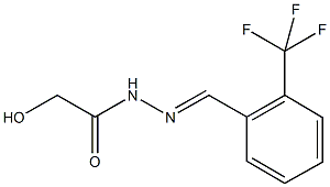 2-hydroxy-N'-[2-(trifluoromethyl)benzylidene]acetohydrazide Struktur