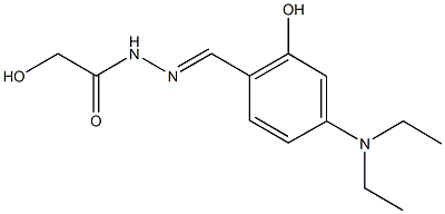 N'-[4-(diethylamino)-2-hydroxybenzylidene]-2-hydroxyacetohydrazide Struktur