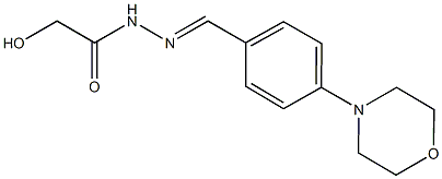 2-hydroxy-N'-[4-(4-morpholinyl)benzylidene]acetohydrazide Struktur