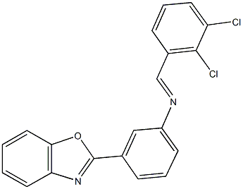 3-(1,3-benzoxazol-2-yl)-N-(2,3-dichlorobenzylidene)aniline Struktur