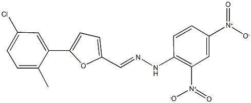 5-(5-chloro-2-methylphenyl)furan-2-carbaldehyde {2,4-bisnitrophenyl}hydrazone Struktur