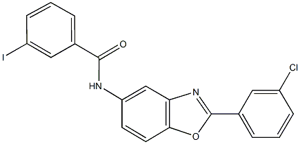 N-[2-(3-chlorophenyl)-1,3-benzoxazol-5-yl]-3-iodobenzamide Struktur