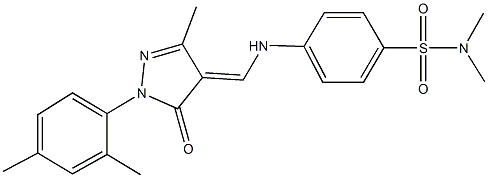 4-({[1-(2,4-dimethylphenyl)-3-methyl-5-oxo-1,5-dihydro-4H-pyrazol-4-ylidene]methyl}amino)-N,N-dimethylbenzenesulfonamide Struktur