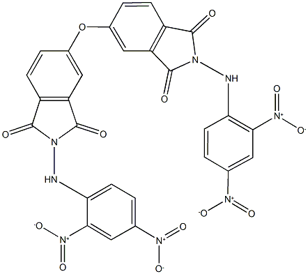 2-{2,4-bisnitroanilino}-5-[(2-{2,4-bisnitroanilino}-1,3-dioxo-2,3-dihydro-1H-isoindol-5-yl)oxy]-1H-isoindole-1,3(2H)-dione Struktur