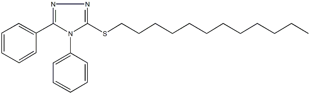 4,5-diphenyl-4H-1,2,4-triazol-3-yl dodecyl sulfide Struktur