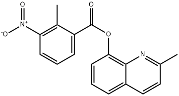 2-methylquinolin-8-yl 3-nitro-2-methylbenzoate Struktur