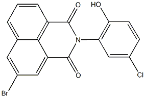 5-bromo-2-(5-chloro-2-hydroxyphenyl)-1H-benzo[de]isoquinoline-1,3(2H)-dione Struktur