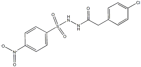 N'-[(4-chlorophenyl)acetyl]-4-nitrobenzenesulfonohydrazide Struktur