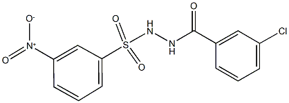 N'-(3-chlorobenzoyl)-3-nitrobenzenesulfonohydrazide Struktur