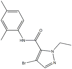 4-bromo-N-(2,4-dimethylphenyl)-1-ethyl-1H-pyrazole-5-carboxamide Struktur