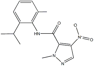 4-nitro-N-(2-isopropyl-6-methylphenyl)-1-methyl-1H-pyrazole-5-carboxamide Struktur