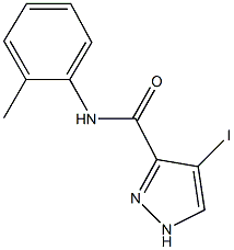 4-iodo-N-(2-methylphenyl)-1H-pyrazole-3-carboxamide Struktur