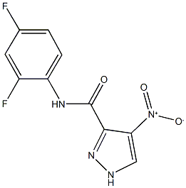 N-(2,4-difluorophenyl)-4-nitro-1H-pyrazole-3-carboxamide Struktur