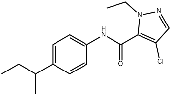 N-(4-sec-butylphenyl)-4-chloro-1-ethyl-1H-pyrazole-5-carboxamide Struktur