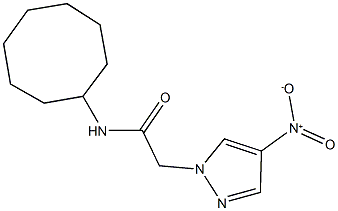 N-cyclooctyl-2-{4-nitro-1H-pyrazol-1-yl}acetamide Struktur