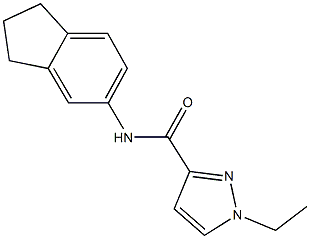 N-(2,3-dihydro-1H-inden-5-yl)-1-ethyl-1H-pyrazole-3-carboxamide Struktur