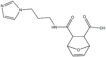 3-({[3-(1H-imidazol-1-yl)propyl]amino}carbonyl)-7-oxabicyclo[2.2.1]hept-5-ene-2-carboxylic acid Struktur