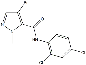 4-bromo-N-(2,4-dichlorophenyl)-1-methyl-1H-pyrazole-5-carboxamide Struktur