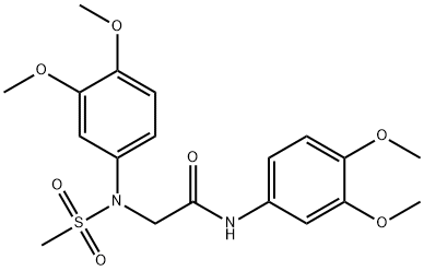 2-[3,4-dimethoxy(methylsulfonyl)anilino]-N-(3,4-dimethoxyphenyl)acetamide Struktur