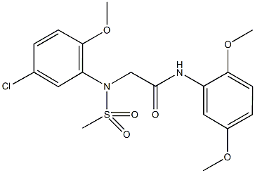 2-[5-chloro-2-methoxy(methylsulfonyl)anilino]-N-(2,5-dimethoxyphenyl)acetamide Struktur