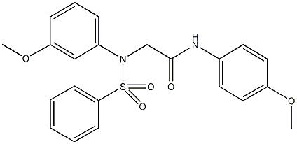 N-(4-methoxyphenyl)-2-[3-methoxy(phenylsulfonyl)anilino]acetamide Struktur