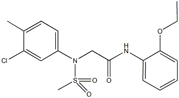 2-[3-chloro-4-methyl(methylsulfonyl)anilino]-N-(2-ethoxyphenyl)acetamide Struktur