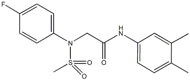 N-(3,4-dimethylphenyl)-2-[4-fluoro(methylsulfonyl)anilino]acetamide Struktur