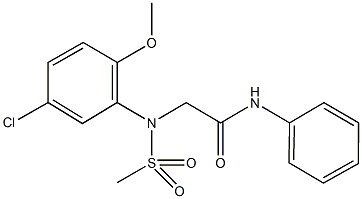 2-[5-chloro-2-methoxy(methylsulfonyl)anilino]-N-phenylacetamide Struktur