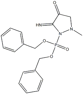 dibenzyl 5-imino-2-methyl-4-oxo-1-pyrazolidinylphosphonate Struktur