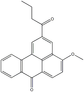 2-butyryl-4-methoxy-7H-benzo[de]anthracen-7-one Struktur