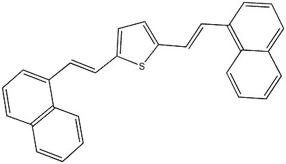 2,5-bis[2-(1-naphthyl)vinyl]thiophene Struktur