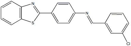 N-[4-(1,3-benzothiazol-2-yl)phenyl]-N-(3-chlorobenzylidene)amine Struktur