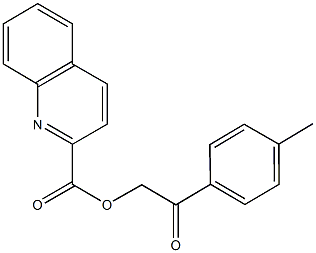 2-(4-methylphenyl)-2-oxoethyl 2-quinolinecarboxylate Struktur