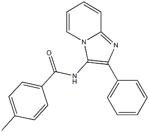 4-methyl-N-(2-phenylimidazo[1,2-a]pyridin-3-yl)benzamide Struktur