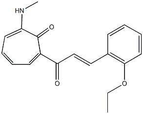 2-[3-(2-ethoxyphenyl)acryloyl]-7-(methylamino)-2,4,6-cycloheptatrien-1-one Struktur