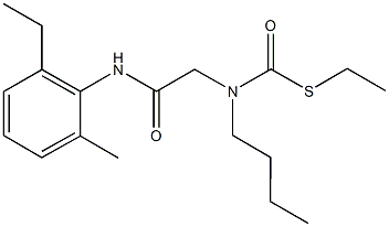 S-ethyl butyl[2-(2-ethyl-6-methylanilino)-2-oxoethyl]thiocarbamate Struktur