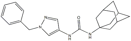 N-(1-adamantyl)-N'-(1-benzyl-1H-pyrazol-4-yl)urea Struktur